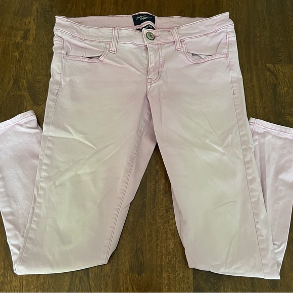 American Eagle Outfitters Denim - American Eagle Outfitters Women's Light Pink Skinny Jeggings